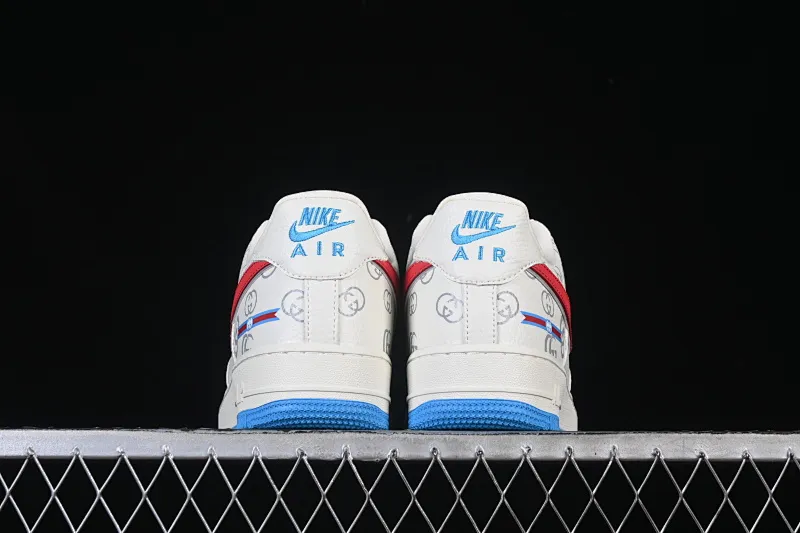 All categories Nk Air Force 1 Air Force series Nk Air Force 1 Low Air Force low-top Nike Air Force 1'07 Low Gucci co-branded white, red and blue Air Force 1 low-top casual sneakers SC0601-572